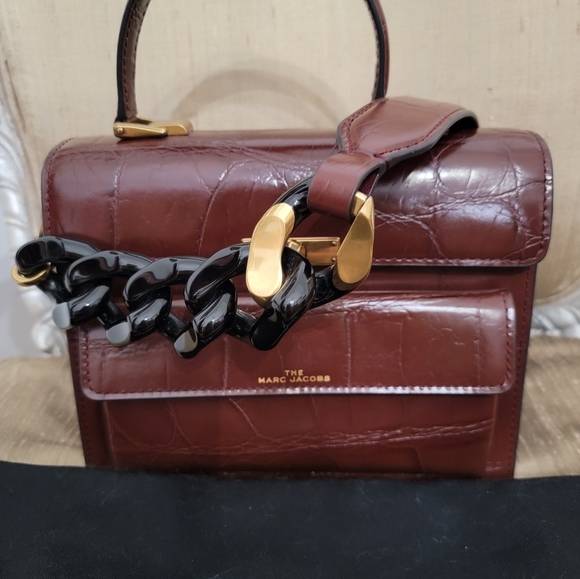 Marc Jacobs Uptown Leather Shoulder + Top Handle Handbag Satchel. Never Used! - Picture 4 of 11